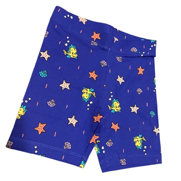 Disney Collab Ariel Graphic Tee with Matching Blue Flounder Biker Shorts NEW - Picture 3 of 6